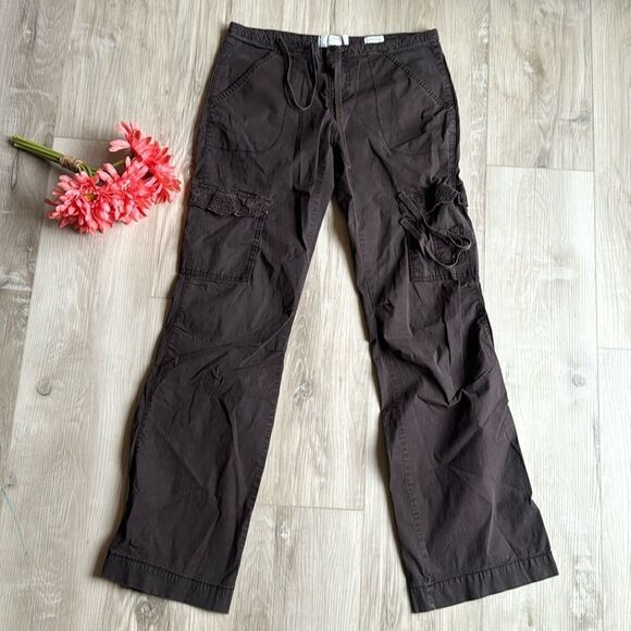 Old Navy Brown Stretch Cargo Pants Size 1 - Picture 1 of 6